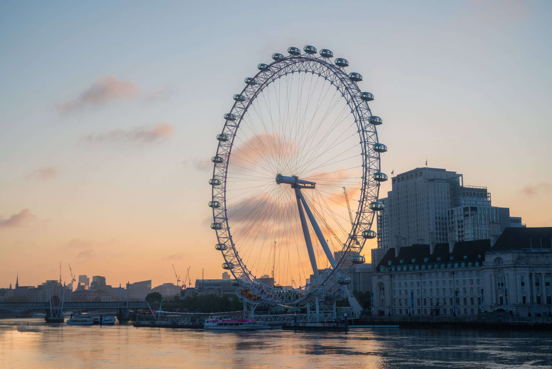 london eye coucher de soleil
