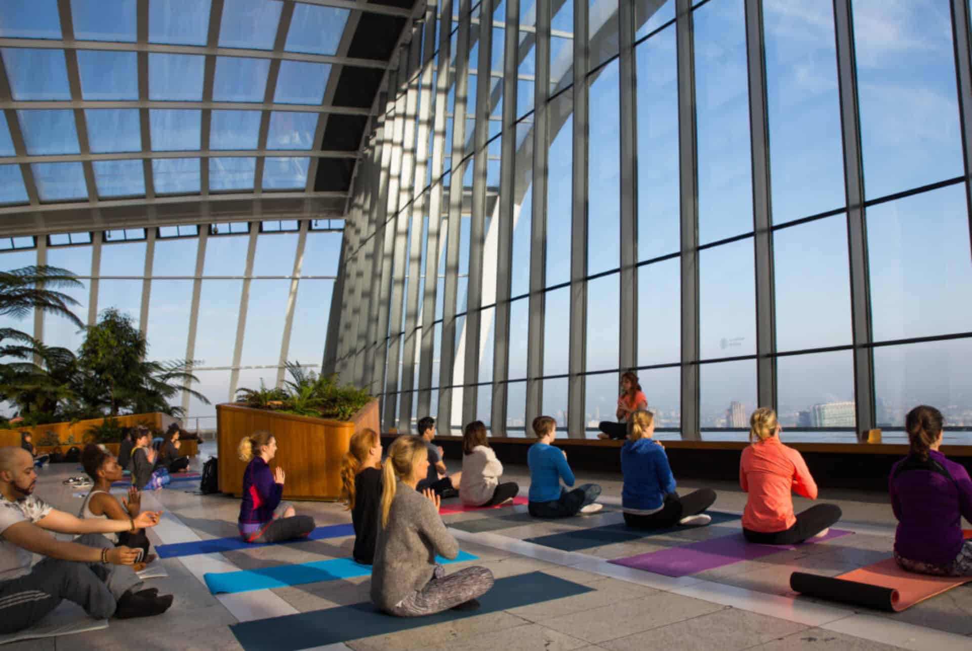 yoga au sky garden londres