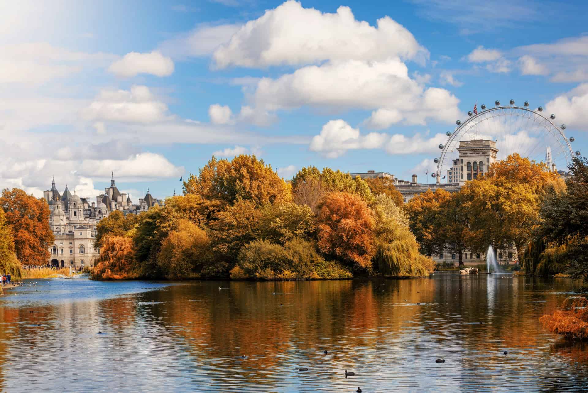 quand partir a londres st james parc en automne