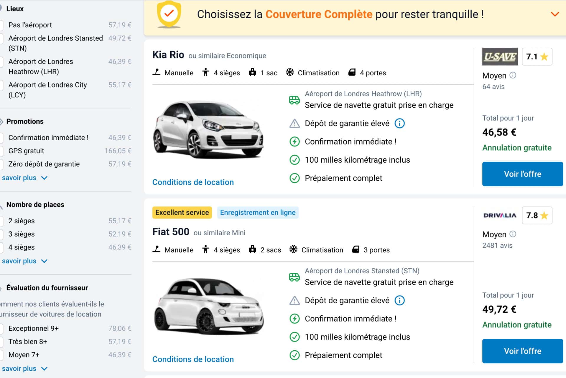 prix voyage a londres location de voiture
