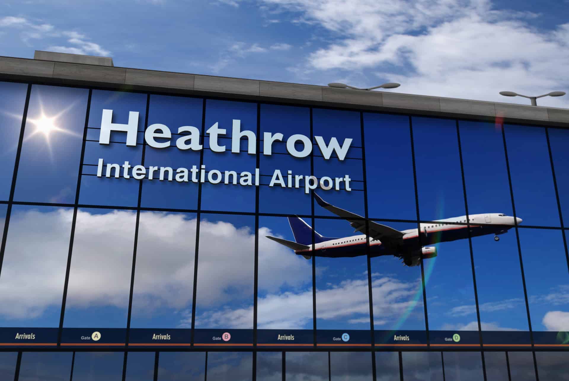 aeroport de heathrow pour rejoindre londres depuis la france en avion