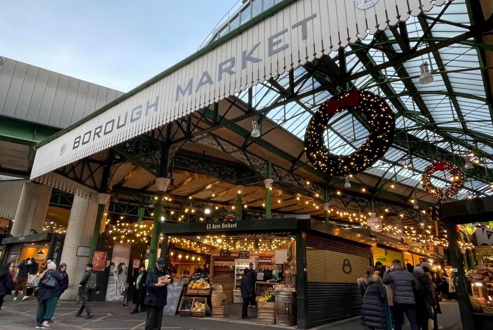 borough market plus beaux marches de noel de londres