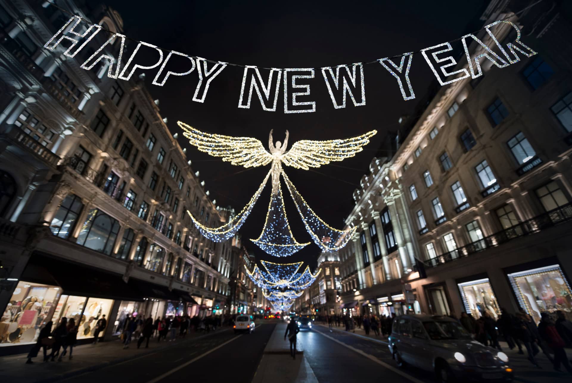 nouvel an a londres regent street