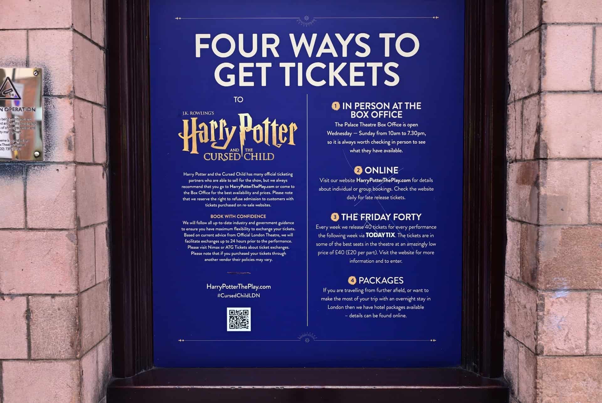 harry potter enfant maudit billets